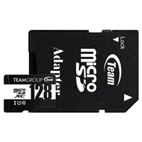 Team 128GB Micro SDXC UHS-1 Class 10 Flash Card with Adapter Team 128GB Micro SDXC UHS-1 Class 10 Flash Card with Adapter